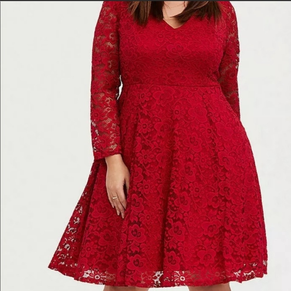 Red party dress